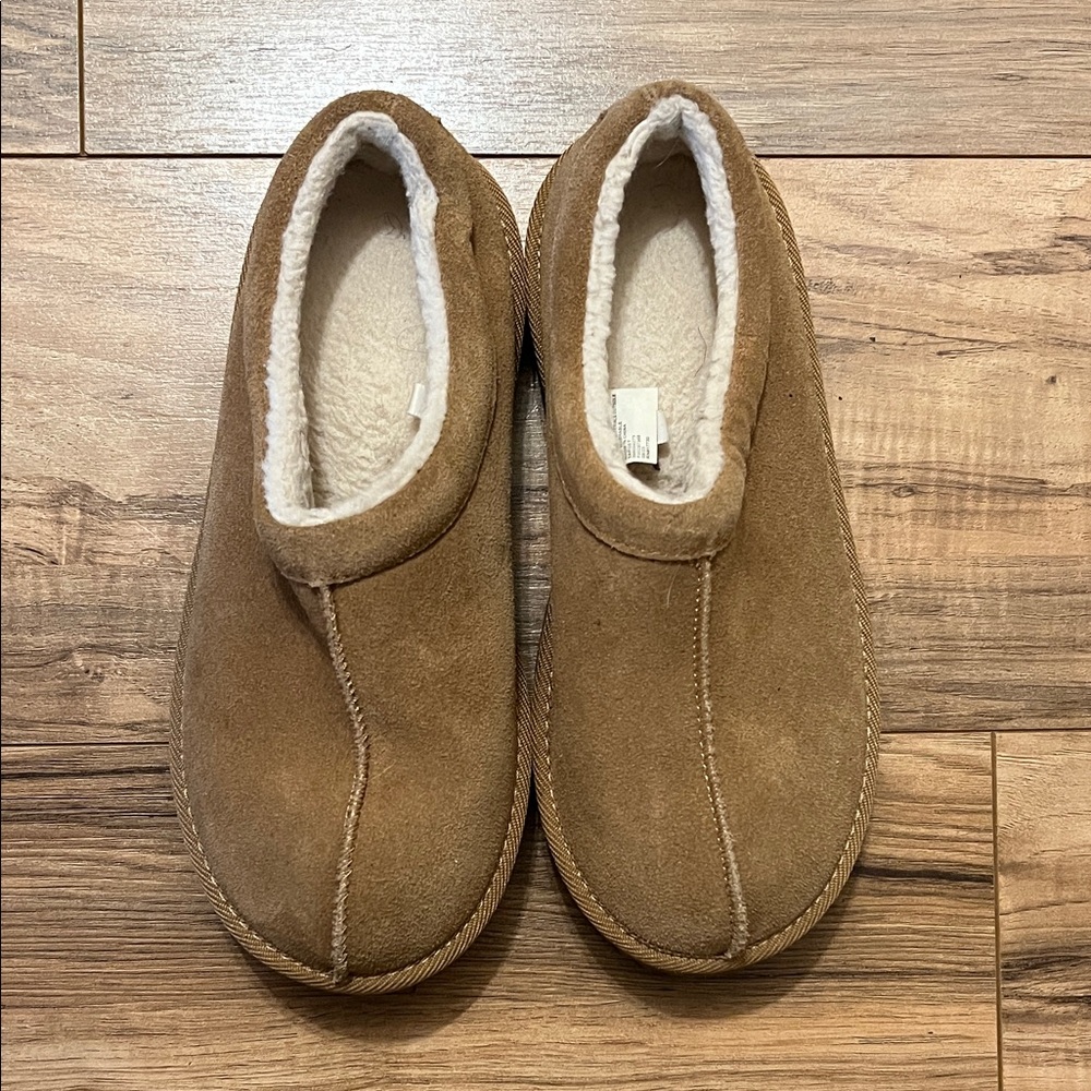 Women’s Tan Suede Slip-On Shoes